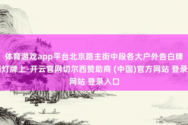体育游戏app平台北京路主街中段各大户外告白牌、街灯牌上-开云官网切尔西赞助商 (中国)官方网站 登录入口
