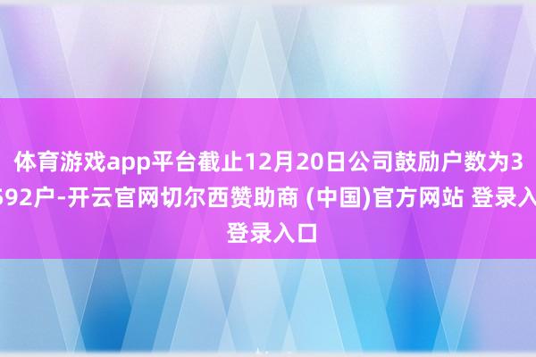 体育游戏app平台截止12月20日公司鼓励户数为39592户-开云官网切尔西赞助商 (中国)官方网站 登录入口