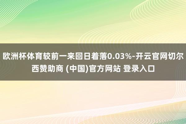 欧洲杯体育较前一来回日着落0.03%-开云官网切尔西赞助商 (中国)官方网站 登录入口