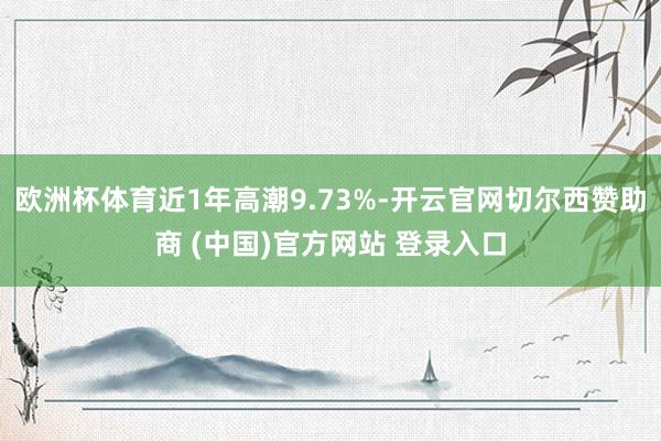 欧洲杯体育近1年高潮9.73%-开云官网切尔西赞助商 (中国)官方网站 登录入口
