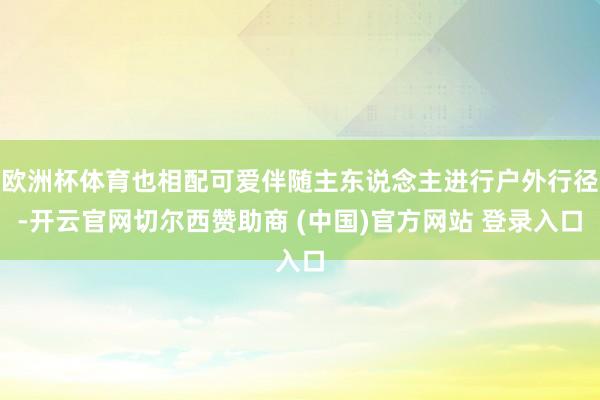 欧洲杯体育也相配可爱伴随主东说念主进行户外行径-开云官网切尔西赞助商 (中国)官方网站 登录入口