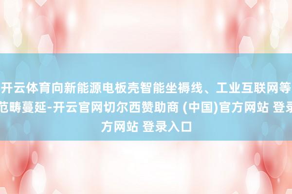 开云体育向新能源电板壳智能坐褥线、工业互联网等联系范畴蔓延-开云官网切尔西赞助商 (中国)官方网站 登录入口