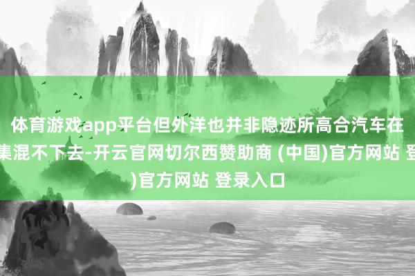 体育游戏app平台但外洋也并非隐迹所高合汽车在国内市集混不下去-开云官网切尔西赞助商 (中国)官方网站 登录入口